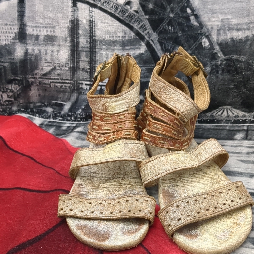 Bed Stu ARTEMIS Sandal Leather Handmade Womens Nectar Tan Lux Size 7